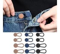Bouton d'extension de taille pour jeans, pantalons et jupes - Extenseur de taille réglable pour plus de confort et un ajustement facile (multicolore)