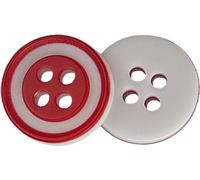 Bouton - diamètre 12,5 mm - blanc, rouge