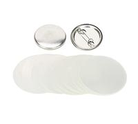 Bouton D'insigne Vierge, 100pcs Bouton D'épingle Vierge Rond Insigne De Sécurité Emblème Médaille Pièces Fournitures Pour Artisanat Cadeaux Souvenirs(32MM)