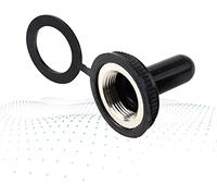 Bouton d'interrupteur d'alimentation 12 mm 3 position interrupteur à bascule momentané de retour rendement du ressort SUR- À l'arrêt -SUR Couvercle étanche(Cap,Momentary)