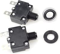 Bouton d'interrupteur d'alimentation 2pcs Disjoncteurs thermiques 3A 4A 5A 6A7A 8A 10A 15A 20A 25A 30A Mini de bouton-bouton protection surcharge thermique taille(15a,NO cap)