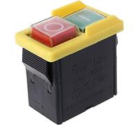 Bouton d'interrupteur d'alimentation AC 250V 6/4A Bouette-poussée étanche du bouton-poussée de la scie à interrupteurs d'interrupteurs commande interrupteur électromagnétique KJD6 5e4