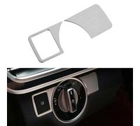Bouton d'interrupteur de phare en alliage d'aluminium - Garniture pour décoration / Gl X166 Installation A/B/C/e/classe (2012-2015) Moulure intérieure argentée W166 Simple Peel and -