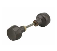 Bouton double - 1 portée - pour serrure horizontale type Horga - marron foncé F