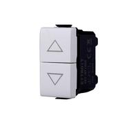 Bouton double 1P+1P NO salive compatible Bticino Matix couleur blanche