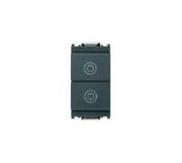 VIMAR série Idea - Double poussoir 1 pôle Contact ouvert 10 A gris