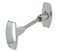 Bouton double - aluminium poli - carré 6x90 mm DUBOIS INDUSTRIES