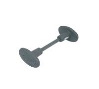 Bouton double C6 orné en fonte peint appret gris - JARDINIER MASSARD - J502182