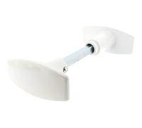 ALPERTEC Bouton double carré de 6/7 en aluminium blanc