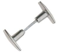 Bouton double carré de 6/7 aluminium poli