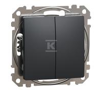 Bouton double noir anthracite SEDNA DESIGN SDD114118