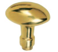 Bouton double ovale DUBOIS SAS - 197 - Carré 7 mm - Laiton poli - 112036