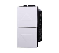 Bouton double verrouillé, bouton d'interverrouillage compatible avec Bticino Living (blanc)