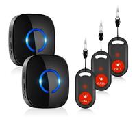 Bouton d'urgence pour Les Aînés Accueil Senior Alarm Bouton d'alarme pour Personnes âgées Senior Senior Panical Army Soins Pager Sos Radio Alarm 2 Récepteurs + 3 Émetteur SOS