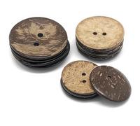 Bouton en bois de coquille noix coco naturelle, 2 trous, 13-28mm, for vêtements, accessoires couture décoratifs for scrapbooking, DIY bricolage Pour La Couture(28mm-20pcs)