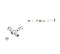 Bouton en bois massif avec boîtier doublé en métal pour moulinet de pêche en forme de goutte d'eau compatible avec plusieurs modèles (1 pièce, argenté)