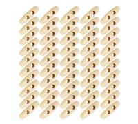 Bouton en forme d'olive, 30 mm de couleur crème, décoration de couture Bouton en bois pour l'artisanat pour les fêtes d'anniversaire pour les albums à coudre sur les vêtements