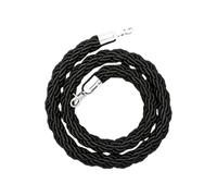 Bouton en nylon noir et argent, barrière en velours de 1,5 m avec mousqueton en laiton poli plaqué or, pour clubs, hôtels et banques, cordon épais, séparateur pour un contrôle efficace de la foule