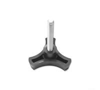 Bouton en plastique noir pour assemblages en T et gabarits de travail du bois - 5/16"-18 à trois griffes, 5,1 cm de diamètre, thermoplastique noir mat avec galvanvan