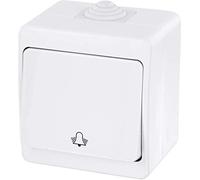 Bouton en saillie IP54, symbole de cloche, tout-en-un, série G1 blanc pur