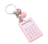 Bouton en Silicone Calculatrice de Porte-clés Mignon, Calculatrice de Poche Portable, de Porte-clés, pour Enfants étudiants Enfants (Pink)