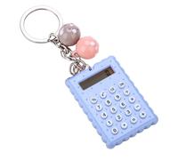 Bouton en Silicone Calculatrice de Porte-clés Mignon, Calculatrice de Poche Portable, de Porte-clés, pour Enfants étudiants Enfants (Blue)
