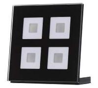 Bouton en Verre KNX Quadruple Plus, Noir BE-GT04S.01
