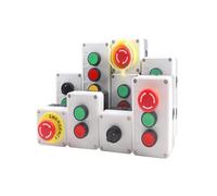 Bouton étanche momentané à réinitialisation automatique | Boîte de commande industrielle d'arrêt d'urgence de commutateur de boîte(Momentary-02)