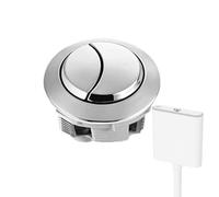 Bouton Flush pour les toilettes - Bouton poussoir supérieur en acier inoxydable chromé - Flush à ressort - Pièce de rechange universelle réglable pour la réparation des toilettes ou