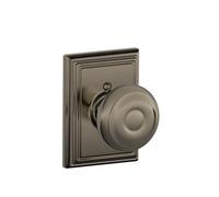 Bouton g orgien SCHLAGE avec garniture Addison Serrure non rotative tain antique F170 GEO 620 ADD
