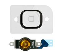 Bouton Home Complet avec nappe de connexion pour iPhone 5 Blanc