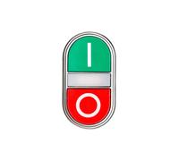 Bouton I-0 vert/rouge avec rétroéclairage LPCBL7223