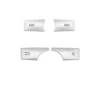 bouton intérieur Voiture Compatible Avec Benz Pour Classe C E W204 W212 CLS GLK C180 E260 2007-2017 4 Pièces Garniture Bouton Multimédia Voiture Décoration Bouton Réparation Autocollant Décalcomanie