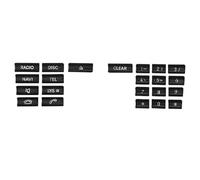 bouton intérieurs autocollant Compatible Avec Benz Pour Classe E C W212 W204 CLS GLK X204 Console De Style Boutons De Panneau CD Autocollants De Revêtement D'habillage Décoratifs Noirs(Model B)