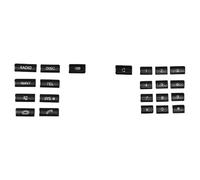 bouton intérieurs autocollant Compatible Avec Benz Pour Classe E C W212 W204 CLS GLK X204 Console De Style Boutons De Panneau CD Autocollants De Revêtement D'habillage Décoratifs Noirs(Model C)