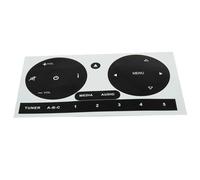 bouton intérieurs autocollant Compatible Avec Fiat 500 2011-2016 Autocollants Réparation Bouton Radio Intérieur Voiture Kit Réparation Bouton D'épluchage Usé Radio Stéréo Autocollants Autocollants