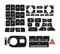 bouton intérieurs autocollant Compatible Avec Pour A3 8P 2004-2008 Radio Clima ESP Autocollants Réparation Bouton Phare Bouton Usé Interrupteur Autocollants Intérieurs Décoration Style De Voiture