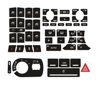 bouton intérieurs autocollant Compatible Avec Pour A3 8P Autoradio Clima ESP Bouton De Phare Réparation Autocollants Autocollants Bouton Usé Interrupteur Intérieur Accessoires Style De Voiture