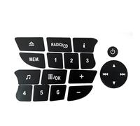 bouton intérieurs autocollant Compatible Avec Twingo Pour Clio Pour Megane 2009-2011 Autocollants De Réparation De Bouton De Voiture Autocollants De Réparation De Bouton Audio Noir Accessoires