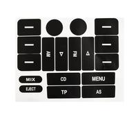 bouton intérieurs autocollant Compatible Avec VW Pour Golf MK5 Pour Passat Autocollant De Réparation De Boutons D'autoradio, Noir Mat, Autocollants D'intérieur Pour Boutons D'autoradio