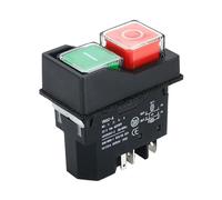 Bouton interrupteur YCZ3-A dispositif autobloquant DZ04 DZ05 DZ-6 bouton de commutation électromagnétique arrêt d'urgence triphasé(Black)