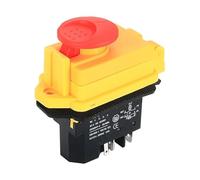 Bouton interrupteur YCZ3-A dispositif autobloquant DZ04 DZ05 DZ-6 bouton de commutation électromagnétique arrêt d'urgence triphasé(Silver)