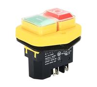 Bouton interrupteur YCZ3-A dispositif autobloquant DZ04 DZ05 DZ-6 bouton de commutation électromagnétique arrêt d'urgence triphasé(Red)