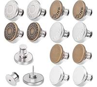 Bouton Jean 12pcs Kit avec Nœud Réglable Accessoire Idéal pour Couture Vêtements en Denim Réparation et Personnalisation Facile Pratique pour DIY et Projets de Mode