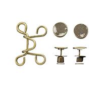 Bouton Jean Ajustable Réglables Lot de 4 broches en alliage for serrer la taille, avec fausses perles, réglables, boutons pression for jeans, accessoires vêtements détachables(Color-3,S)