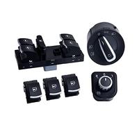 Bouton Lève vitre 1 Ensemble Bouton Commande Fenêtre Principale Miroir Phare Antibrouillard Pour VW Pour JEtta 6 Pour Golf Pour GTI 5 Pour Tiguan Pour Passat B6 CC