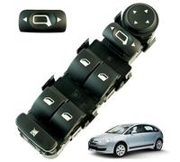 Bouton leve vitre compatible pour Citroen C4 (1) (2004-2010) Commande lève-vitre. AVANT GAUCHE (conducteur) SANS FONCTION RÉTROVISEURS RABATTABLES | 6554HA