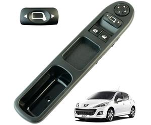 Bouton leve vitre compatible pour Peugeot 207 et C3 Picasso (2006-2017) Commande lève-vitre. AVANT GAUCHE (conducteur) 6554QC