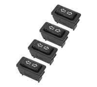 Bouton Lève vitre Interrupteurs universels 5 broches pour vitres de voiture (4 pièces) avec voyant vert, 12 V CC / 24 V CC Interrupteur de lève-vitre électrique