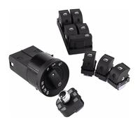 Bouton lève-vitres Pour A4 B6 B7 2002-2008 1 Ensemble 6 Pièces Kit De Commutateur De Commande De Fenêtre De Miroir De Phare Électrique De Voiture